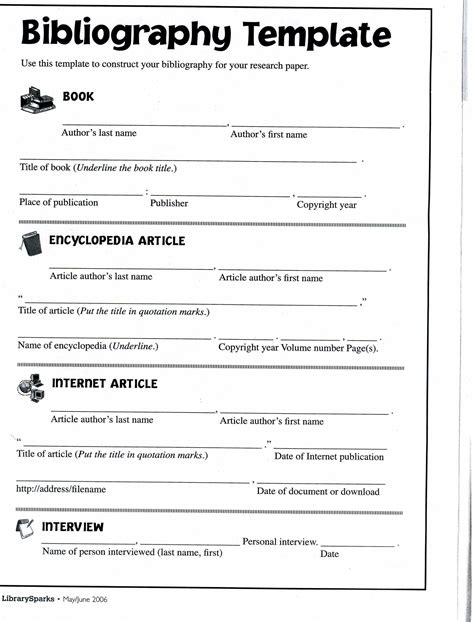bibliography template.